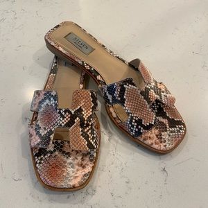 Steve Madden HADYN Sandal in Coral Lizard Print